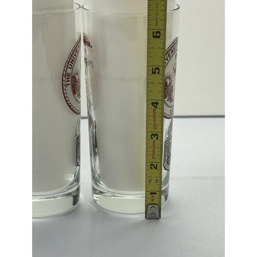 VTG 1994 University of Alabama National Championships Crimson Tide Glasses Set 2